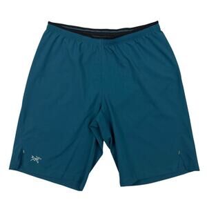 Arc’teryx Aptin Shorts Mens Medium Teal Athletic Running Stretch Quick Dry